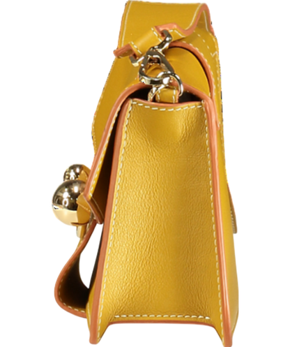 Strathberry Yellow Mini Crescent Shoulder Handbag 100% Leather