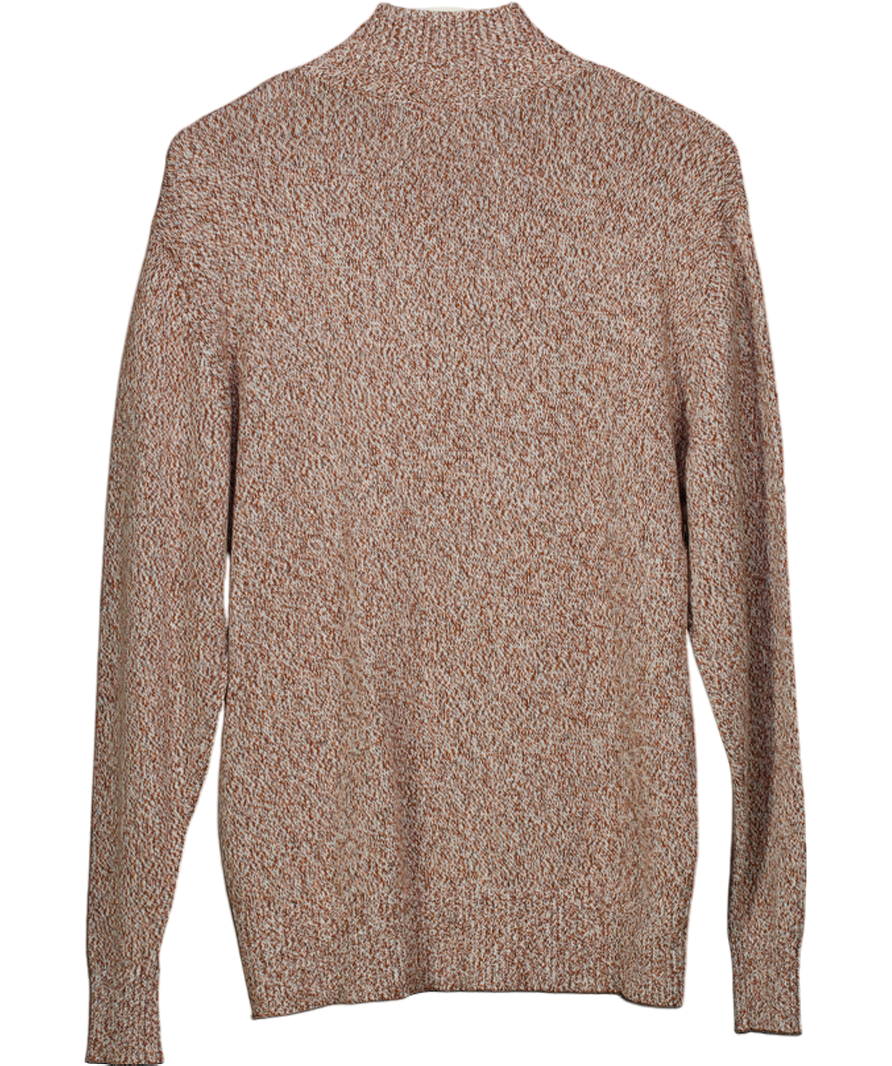 ZARA Orange Fine Knit High Neck Jumper UK M