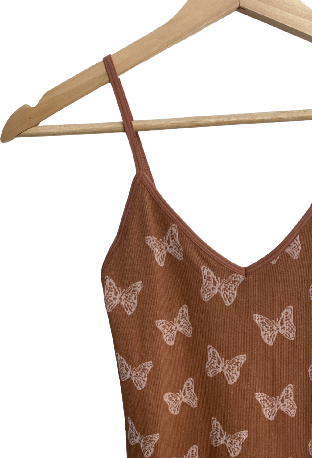 Anwnd Brown Butterfly Print Jumpsuit S/M