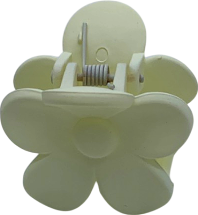 Cream Flower Hair Clip One Size