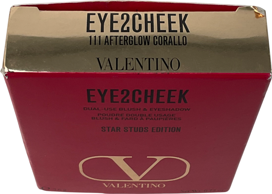 Valentino Eye2cheek Dual Use Blush And Eyeshadow 111 Afterglow Coralo 3.6