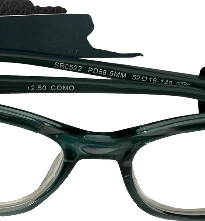 Foster Grant  Como Lenses Reading Glasses  Green +2.5