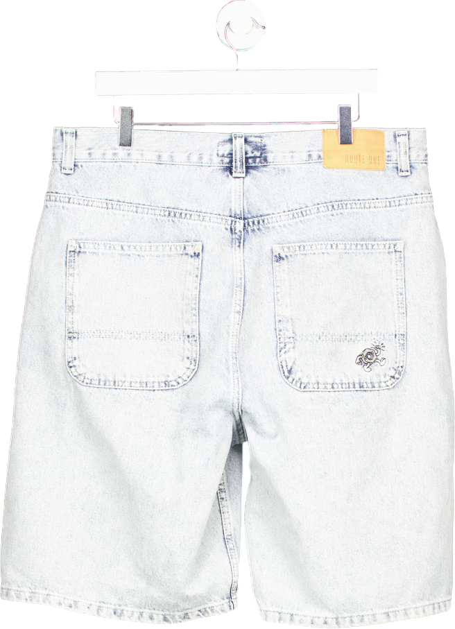 Route One Light Blue Denim Shorts W34