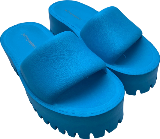 Jeffrey Campbell Blue Platform Slide Sandals UK 5
