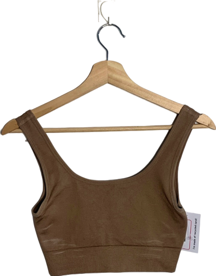 Love Leggings Brown Cropped Cami Top S UK 8-10