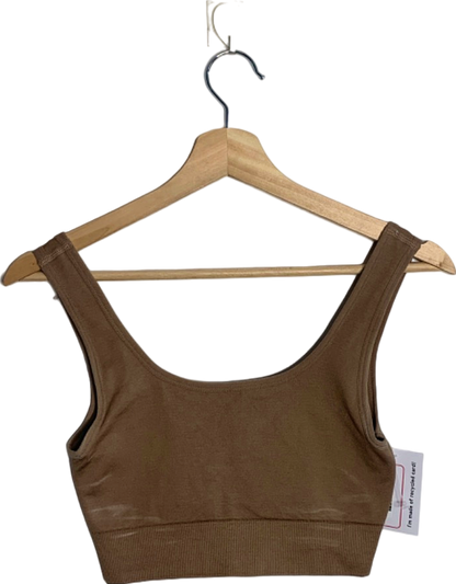 Love Leggings Brown Cropped Cami Top S UK 8-10