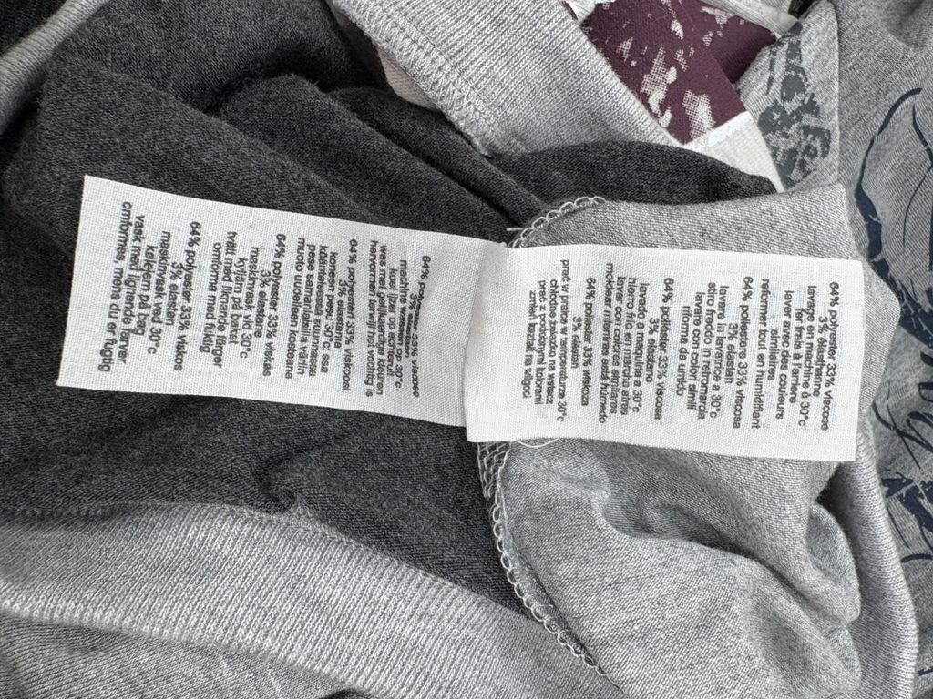 Jaded London Grey Reworked Varsity Top UK 6