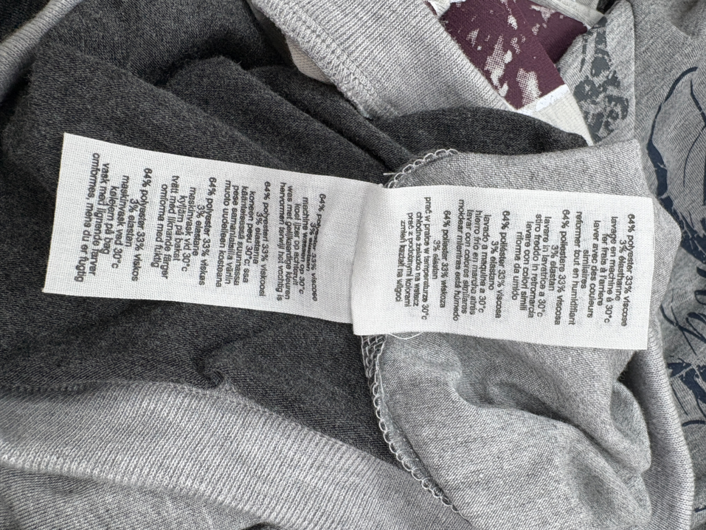 Jaded London Grey Reworked Varsity Top UK 6