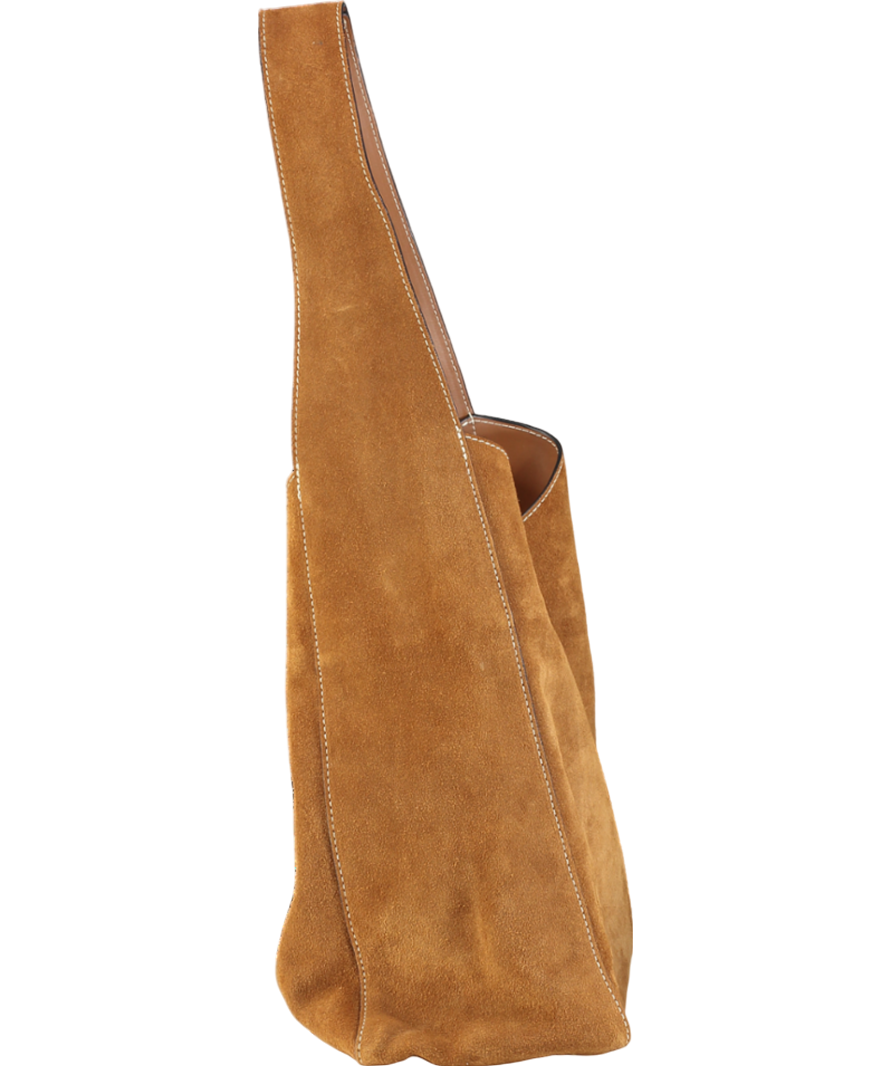 Jigsaw Brown Heckfield Suede Tote Bag