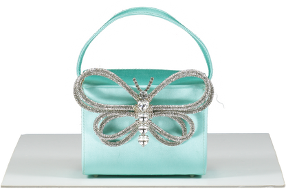 L'alingi Blue Aqua Ella Box Bag Satin Box Clutch One Size