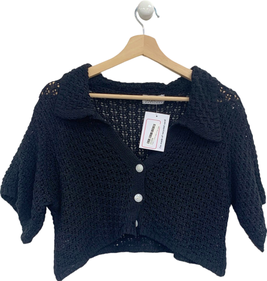 Jewel Boutique Black Knitted Cardigan UK S