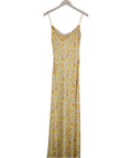 Sisterhood Orla Maxi  Slip  Dress- Butter Yellow Fleur UK XS