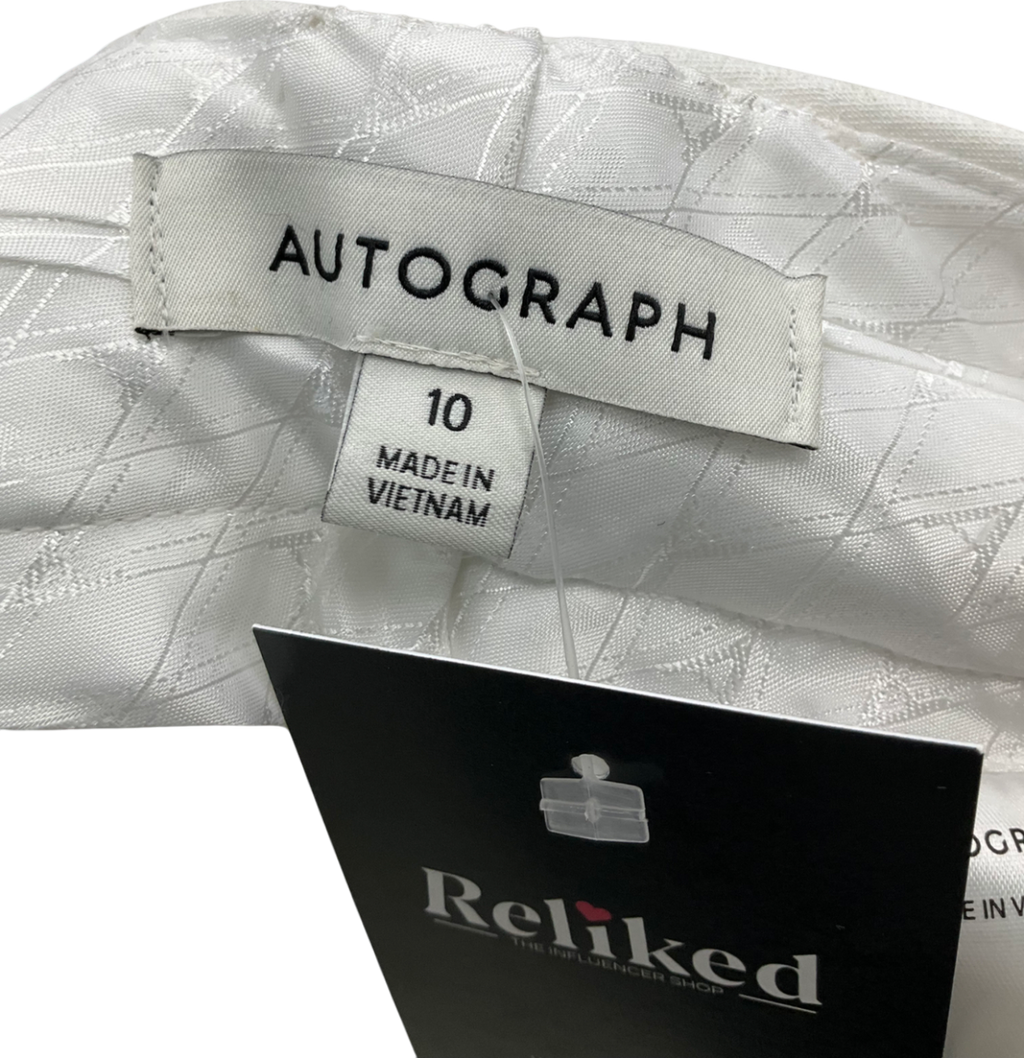 M&S White Tailored Trousers UK 10