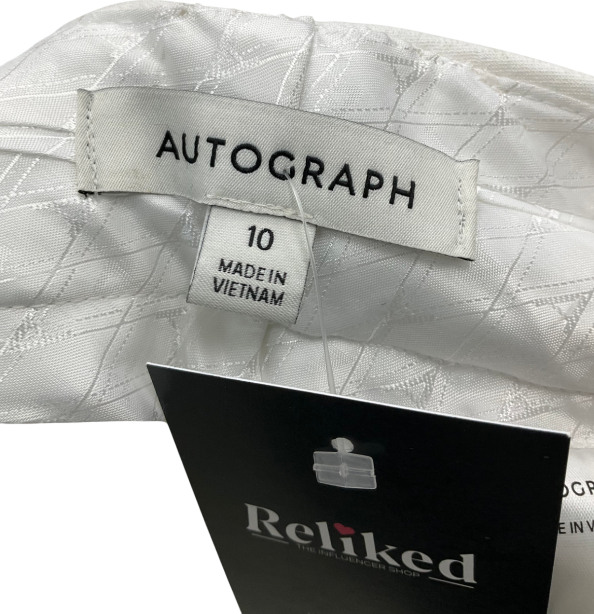 M&S White Tailored Trousers UK 10