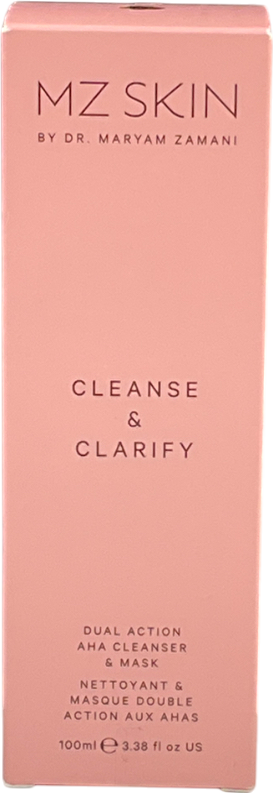 MZ Skin Cleanse & Clarify Dual Action Aha Cleanser & Mask 100ml