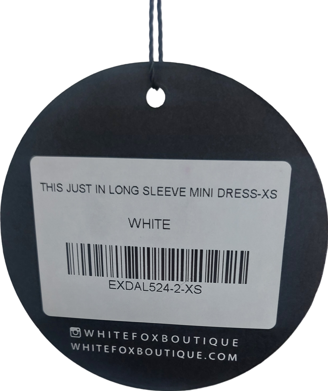 White Fox White This Just In Long Sleeve Mini Dress UK XS