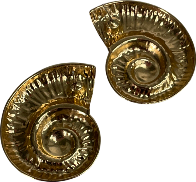 Metallic Shell Stud Earrings