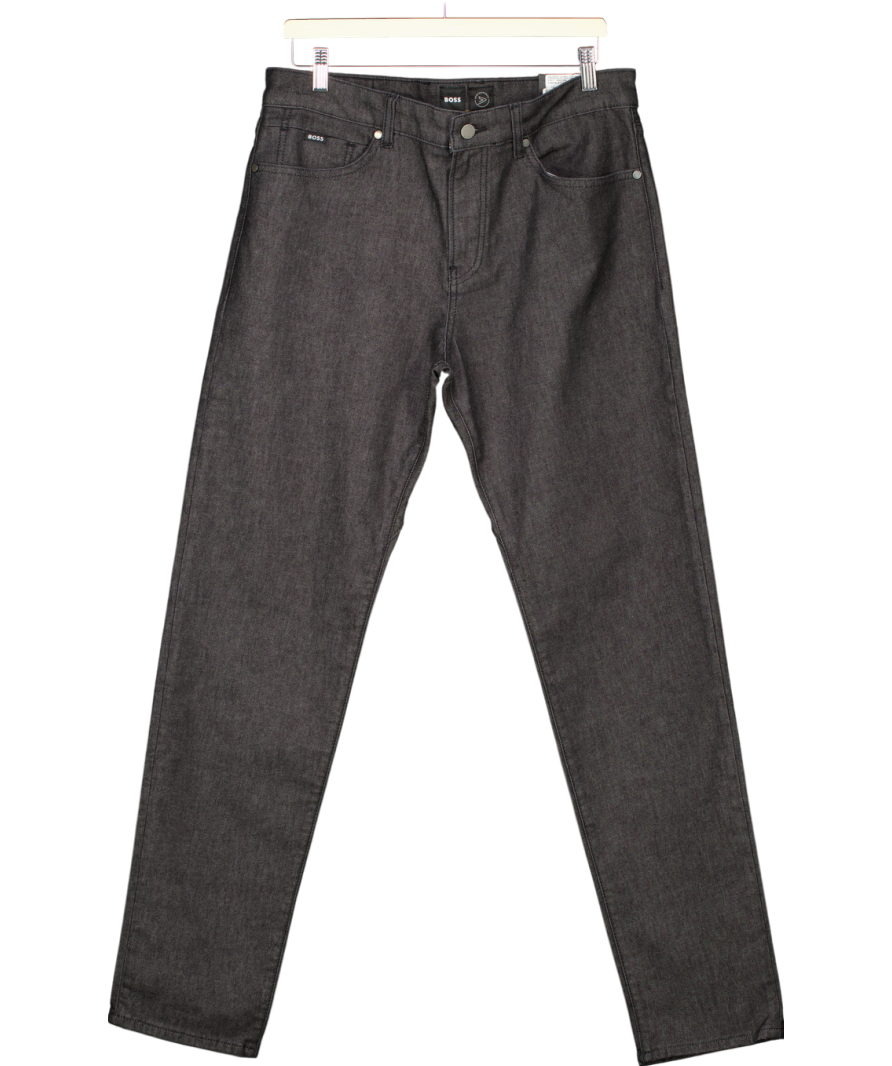 BOSS Grey Maine Regular Fit Straight Leg Jeans W32