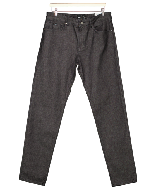 BOSS Grey Maine Regular Fit Straight Leg Jeans W32