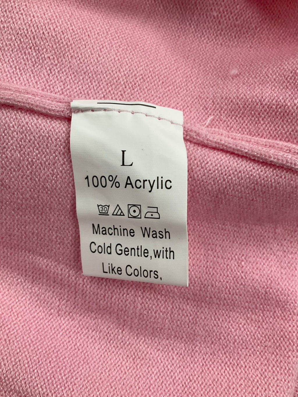 Pink Knitted Zip Up Hoodie With Matching Flared Trousers UK L