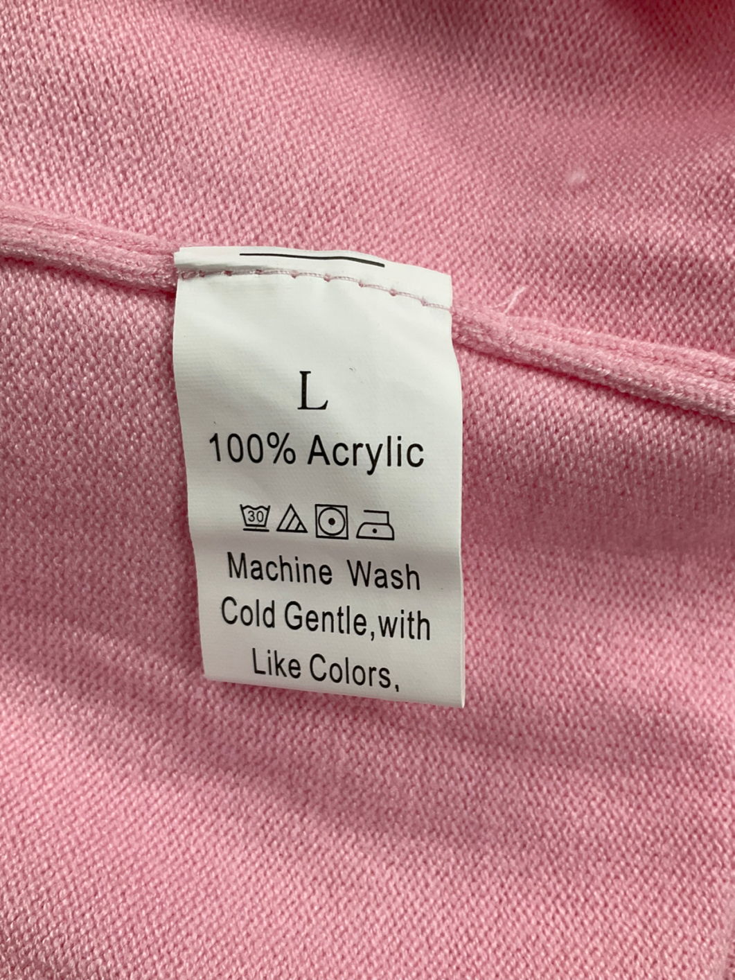 Pink Knitted Zip Up Hoodie With Matching Flared Trousers UK L