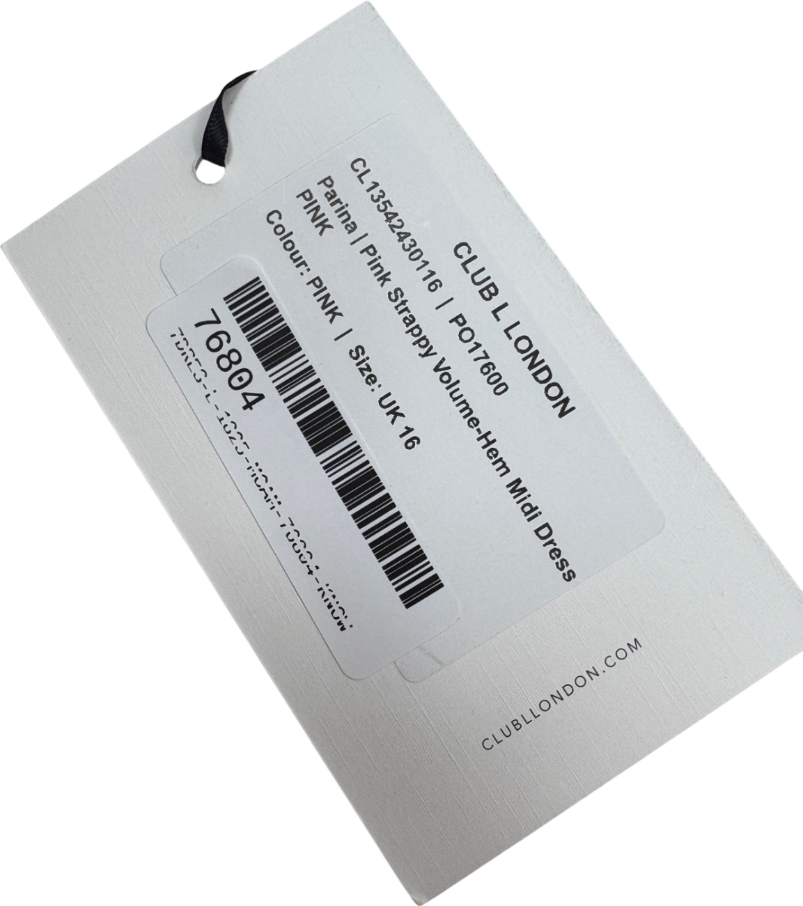 Club L Pink Parina Strappy Volume Midi Dress UK 16