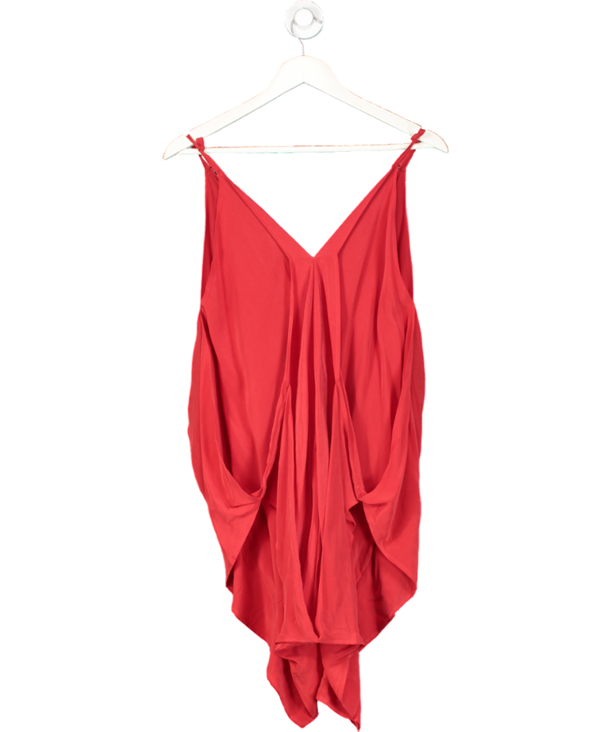 Jan Alghren Red Silk Dress UK 8