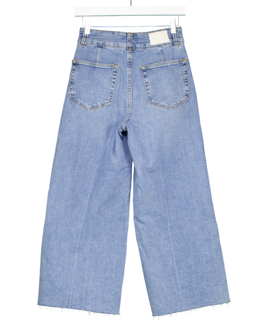 Mint Velvet Blue Indigo Culotte Crop Wide Leg Jeans UK 6