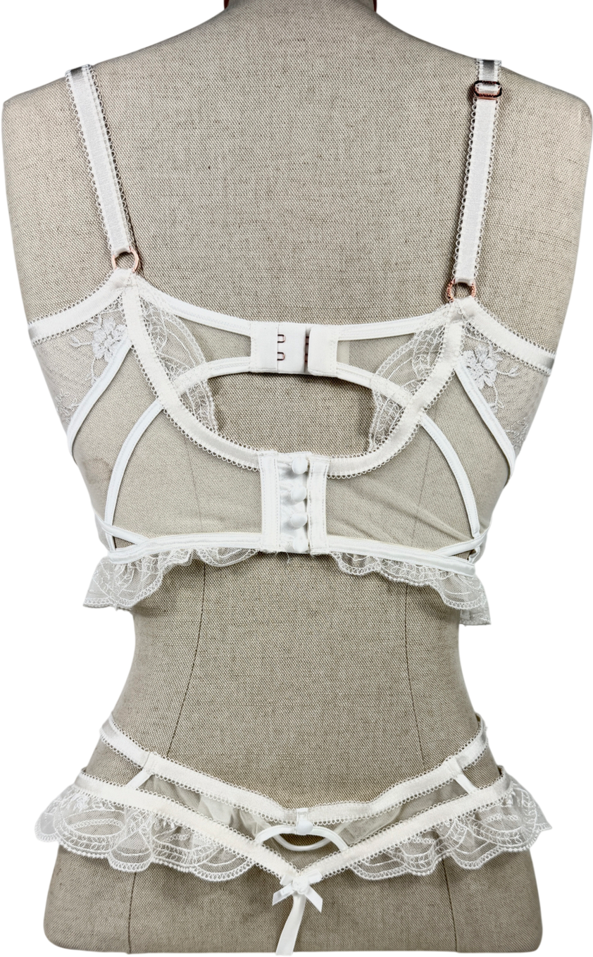Lounge Cream Cordelia Basque Set UK S