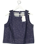 ALIGNE Blue Meg Embellished Denim Sleeveless Top UK 12