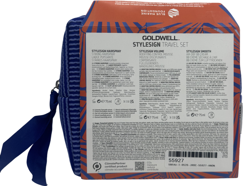 Goldwell Travel Set Travel Set For Smooth Styling And Volume 3 X 75ml
