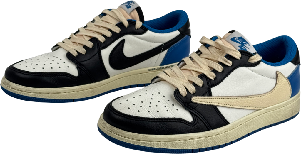 Nike White Jordan 1 Retro Low Og Sp Fragment X Travis Scott - White/blue/black UK 5.5 EU 38.5 👠