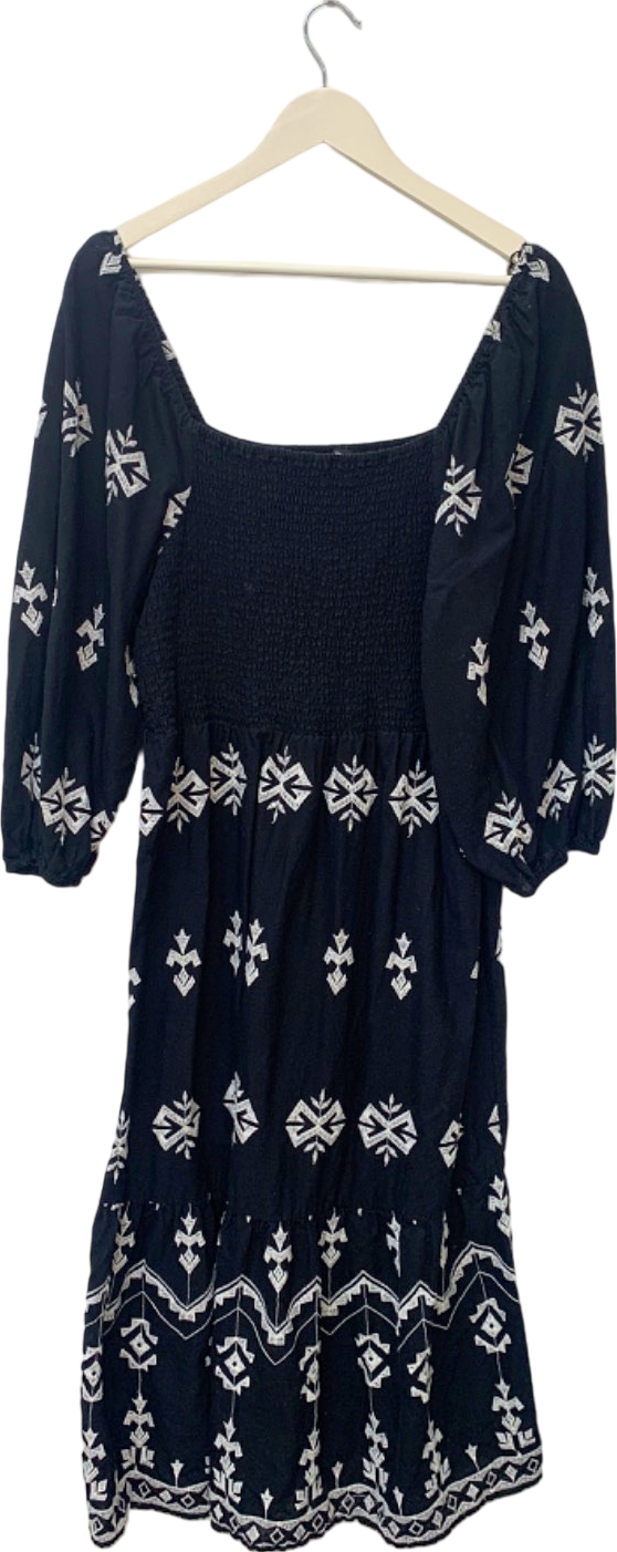 F&F Black Embroidered Dress UK 22