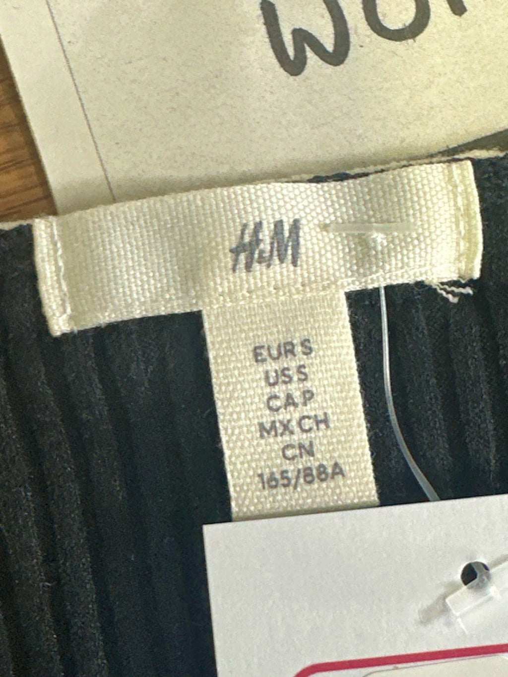 H&M Black Ribbed Tank Top UK S