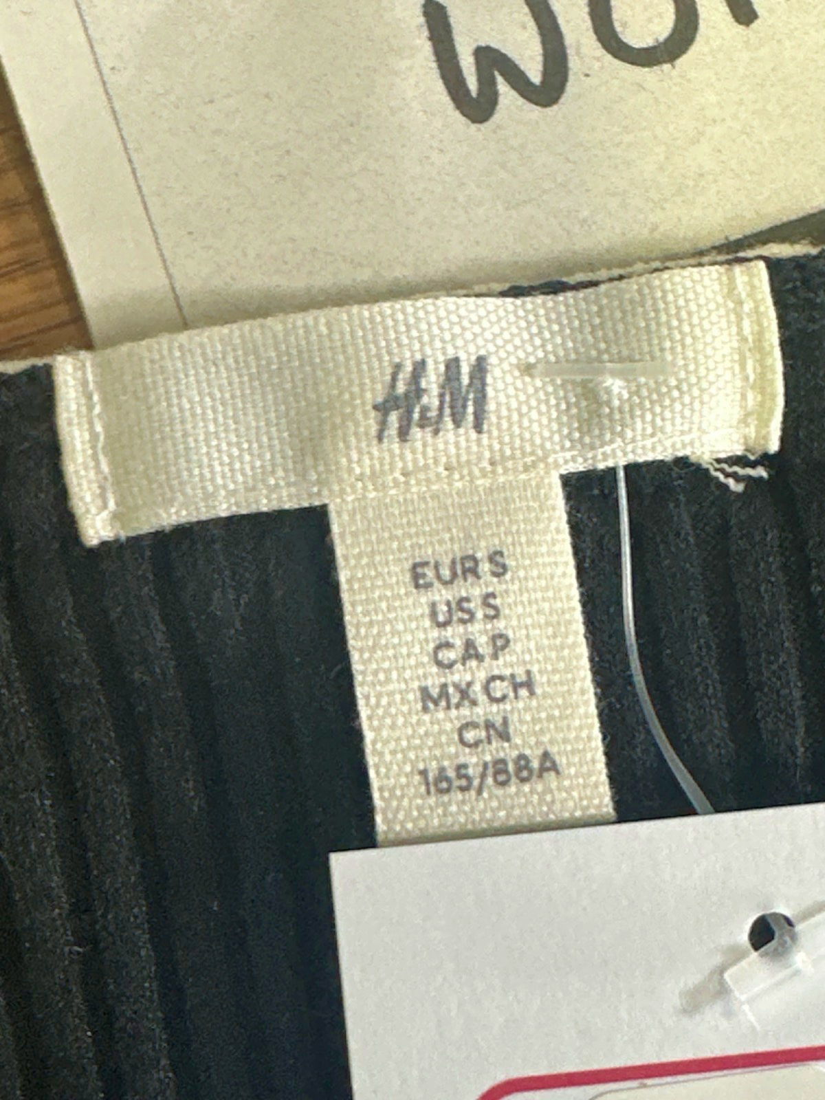 H&M Black Ribbed Tank Top UK S