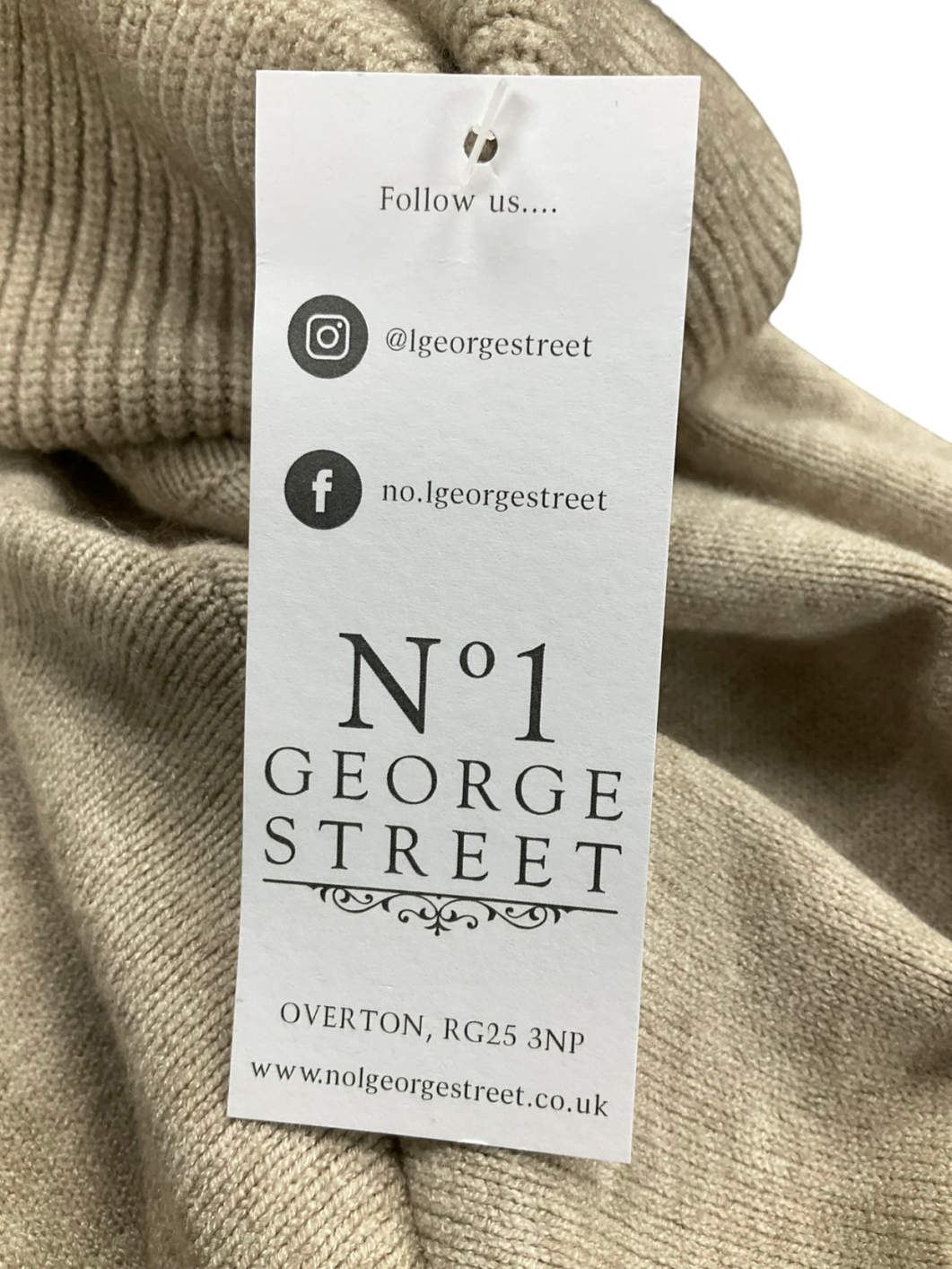 No. 1 George Street Beige Davina Knit In Oatmeal UK M