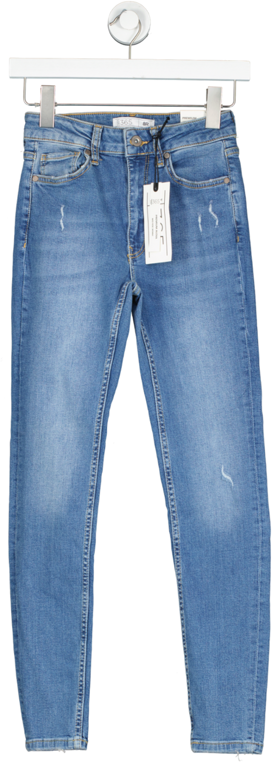 Peacocks Denim 365 Blue Mid Alexa Premium Skinny Jeans UK 8
