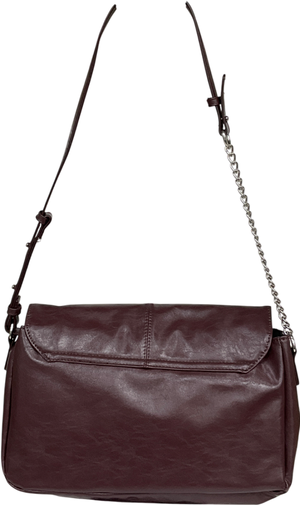 lefties Red Textured Flap Shoulder Bag One Size