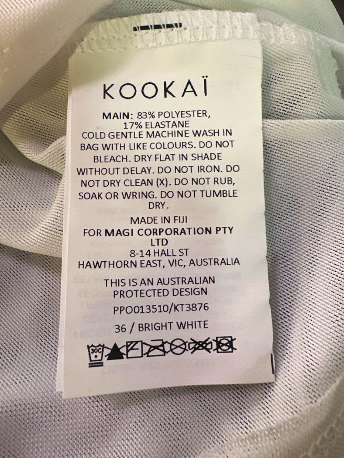 Kookai White Asymmetrical Sleeveless Top UK 8