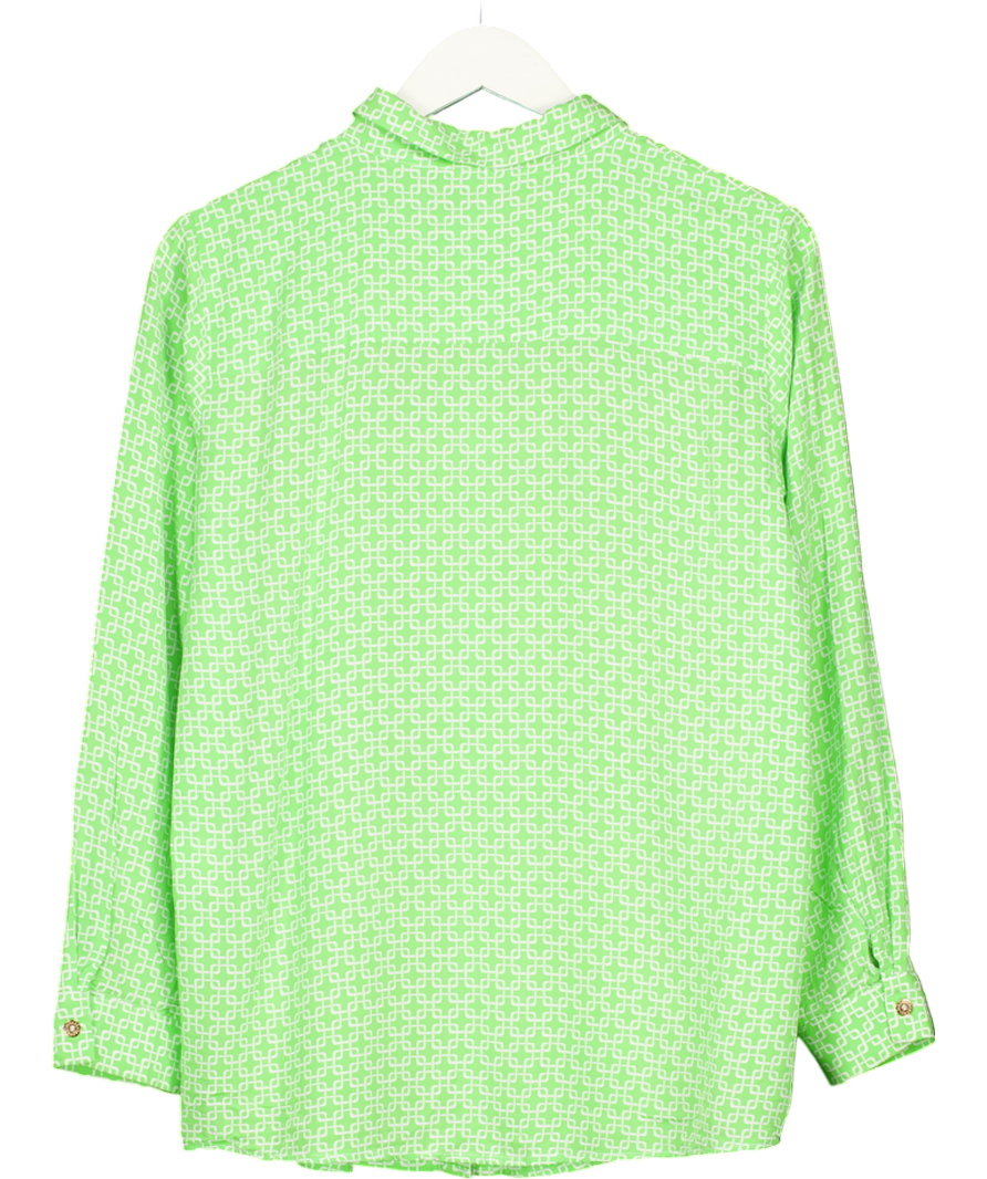 Melissa Odabash Green Links Pattern Beach Shirt UK S