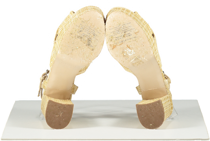 LK Bennett Beige Aniyah Natural Raffia Platform Sandals UK 3 EU 36 👠