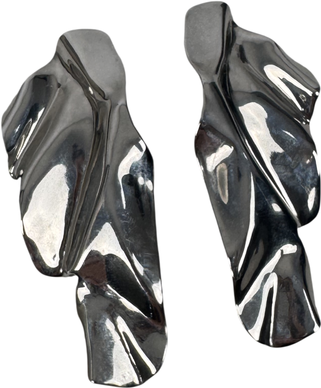 Ben-Amun Metallic Large Silver Toned Statement One Size