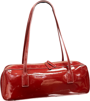 ASOS Burgundy Red Patenet Shoulder Bag