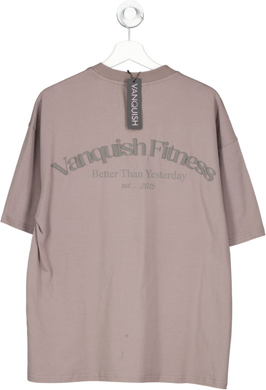 Vanquish Restore Cinder Brown Oversized T Shirt UK S
