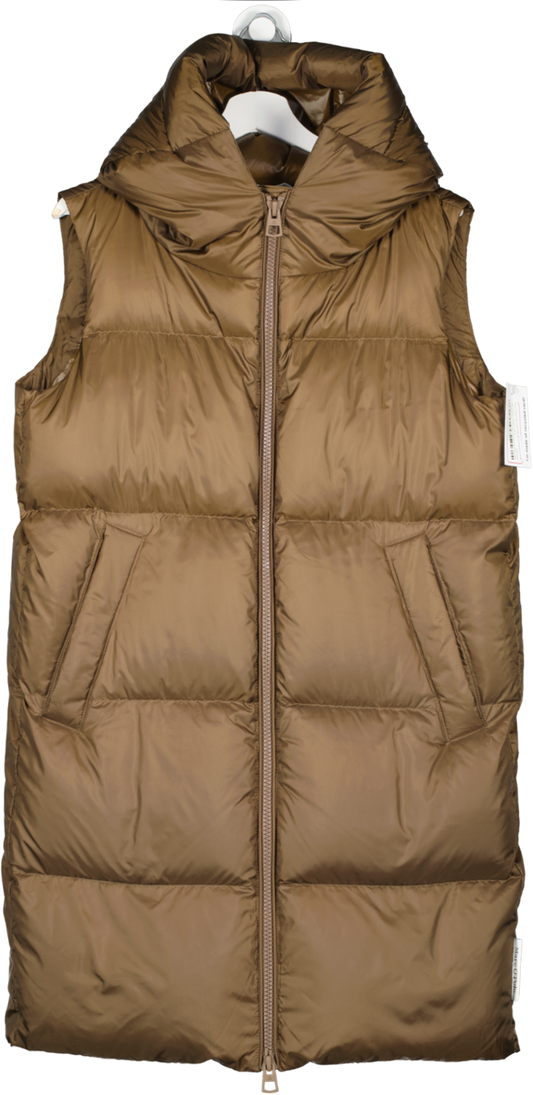 Marc O'Polo Brown Down Filling Puffer Vest Gilet With A Drawstring Waist UK S