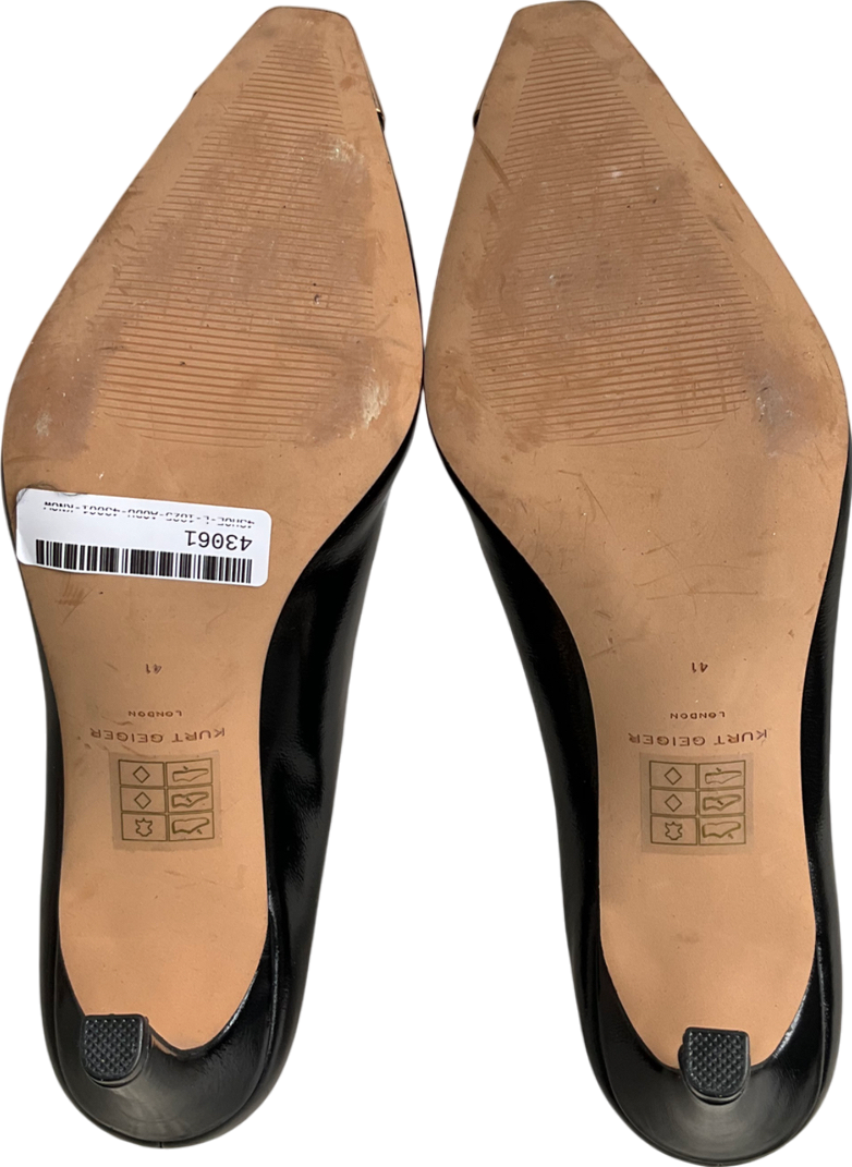 Kurt Geiger Black Regent Court Heel UK 8 EU 41 👠