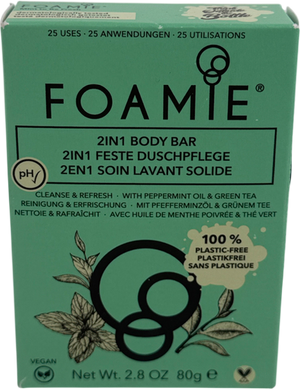 Foamie 2in1 Body Bar Clean & Refresh Peppermint Oil & Green Tea 80g
