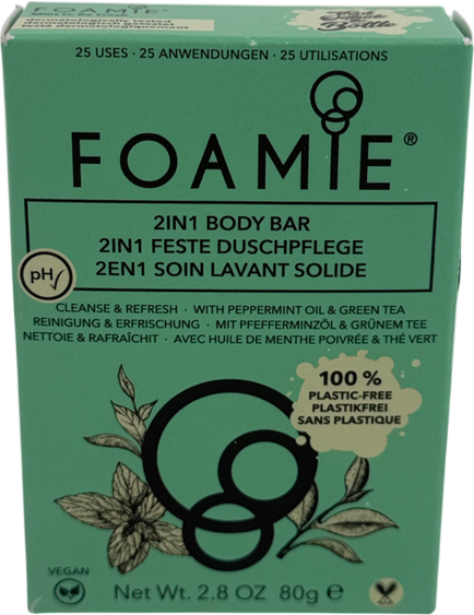 Foamie 2in1 Body Bar Clean & Refresh Peppermint Oil & Green Tea 80g