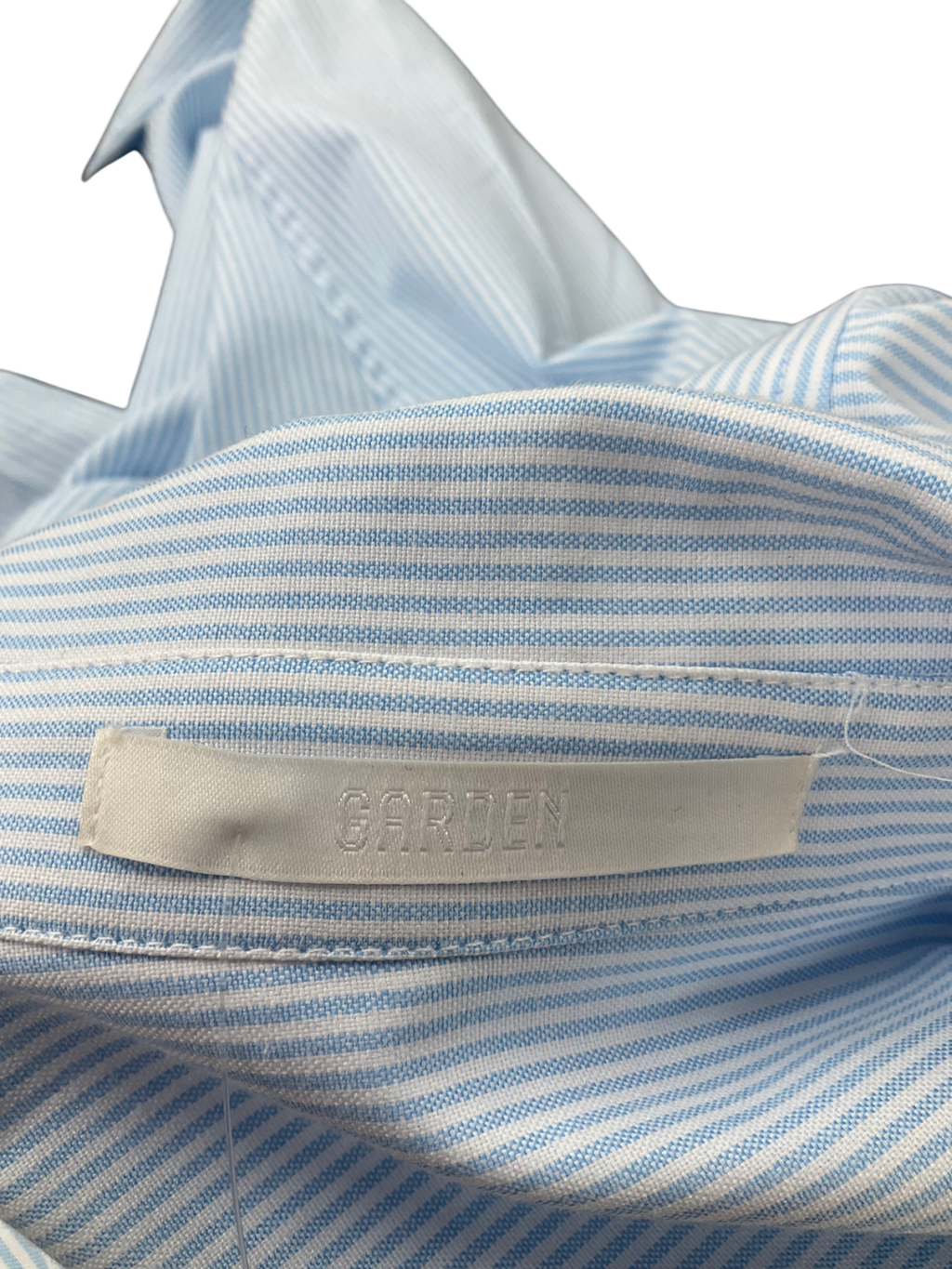 Garden Blue And White Striped Open Back Shirt