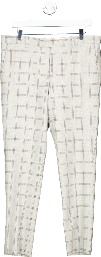 River Island Grey Check Trousers UK 34S